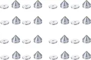 Mellisso 16Set HiFi Audio Foot Spikes Cone Floor Foot Nail Aluminum Alloy Speaker CD Cabinet Power Amplifier Computer(Silver)