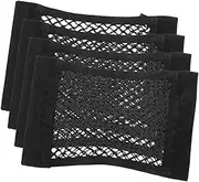 HORIALENCE 4pcs Double Layer Truck Netting Cargo Organizer Durable Storage Bag for Car Trunk Versatile Mesh Net for Groceries Tools and Vehicle Accessories