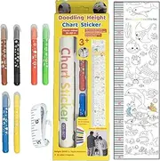 Kids Height Measurement for Wall, Doodling Height Measure Decals, Decorative Interactive Growth Measurement Tool for Nursery Bedroom Classroom Playroom