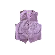 New Men's Vesuvio Napoli Paisley Tuxedo Vest Waistcoat only prom party Lavender