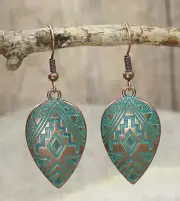 1.5” Bronze-tone Earring Set Bohemian Retro Drop Dangle Hook New Free Ship 7084