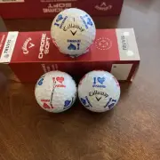 3 Balls Callaway Chrome Soft TRUVIS I LOVE EXPLOSIVES (Dyno Nobel) Golf 1 Sleeve