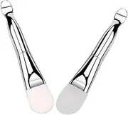 FOYTOKI Gentle Cleansing Facial Mask Brush Double-ended Silicone Brush Face Body Mask Applicator Multi-functional Beauty Tool