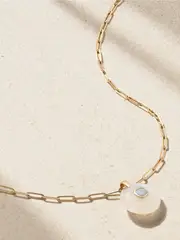 [Pascale Monvoisin] Pascale Monvoisin - Milo 9-karat Gold, Moonstone And Opal Necklace - One size One size Gold