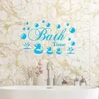 Bath Time Bubble Duck Wall Sticker Modern Wall Decor Self Adhesive PVC Decal for