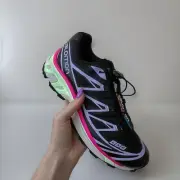 Salomon XT-6 Running Sneakers L41455000 Black Nimbus Cloud Lavender Size 4.5