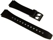 [Casio] 10079756 Resin Watch Band for DATABANK DB-36 DB36 DB36-1AV DB36-9AV, Black