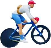 kokiya 1/64 Cyclist Tiny People Model Sand Table Ornament Resin Riding Figure Crafts for Micro Landscapes Diorama Dollhouse Decor, Man with hat