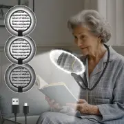 Upgrade 10X Rechargeable Hands Free Magnifying Glass with Light Flexible Goos...