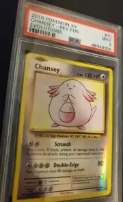 XY Evolutions Pokemon Chansey Reverse Holo #70 PSA 9 Mint