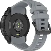 VeveXiao Breathable Sport Band Compatible With Garmin Instinct 3 solar 45mm Strap, 22mm Quick Release Sport Silicone Bracelet Watch Strap instinct 3 Amoled 45mm Replacement Bands (grey)
