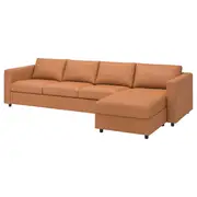 VIMLE 4-seat sofa, with chaise longue/Grann/Bomstad golden-brown
