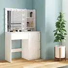 Dressing Table Lighting Vanity Table with Mirror Dresser Makeup Desk with 12 LED