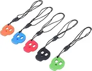 Chewing Sensory Necklaces, Chewy Necklace Soft Silicone Stress Relief 5pcs Bright Color for ADHD for Kids
