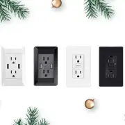 GFCI Outlet 15 Amp Dual USB Port Electric Wall Charger Power Socket With Plates
