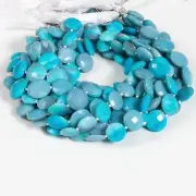 Natural Boulder Opal Gemstone Faceted Beads, Blue Boulder Opal Coin Beads 15mm,