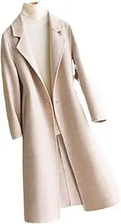 [HEYDHSDC] Autumn Winter Long Double-Sided Cashmere Wool Coat Women Loose Suit Collar Office Lady Wool Jacket Coat Female