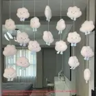 7 Strings Cloud Shaped Furry Door Hanging Curtain Self Adhesive Home Decor