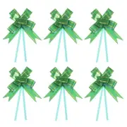 100Pcs 13" Pull Bows Ribbon Gift Wrapping String Decorative Bow Tie Green