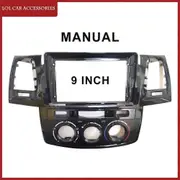 9 Inch For Toyota Hilux Vigo 2009-2015 Car Radio Android Stereo MP5 GPS Player Casing Frame Fascia 2 Din Head Unit Dash Cover Frame with cable Manual