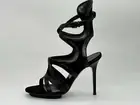 Balenciaga Leather Strappy Gladiator Sandals Heels Shoes 35.5 Black $1245