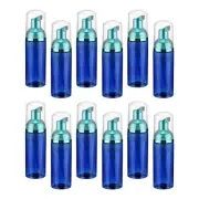 2 Oz Empty Foam Pump Bottle, 12 PCS Soap Dispenser, Clear Blue