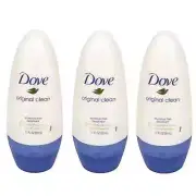 Dove Original Clean, Moisturizing, 24-Hr Protection. Roll On Deodorant.1.7 Oz- 3