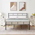 Foret Bed Frame Metal Double Size Mattress Base Steel Bedroom Base Platform