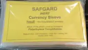 "SAFGARD" INERT CURRENCY SLEEVE SMALL FRACTIONAL CURRENCY 50 COUNT W/FREE SHP.