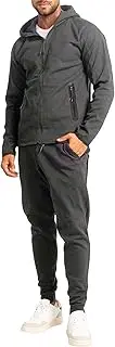 [Subliminal Mode] Tracksuit Set Sweatshirt with Hood, Zip Basic + Jogging, Plain