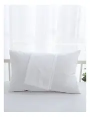 [Dreamaker] Bamboo Cotton Jersey Waterproof Standard Pillow Protector 48x73cm 2 Pack in White