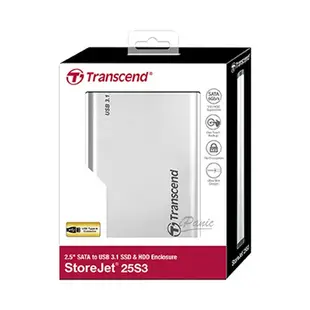 【Transcend創見】2.5吋 SSD HDD 外接盒 25S3 USB3.1 硬碟外接盒 S3