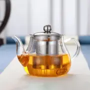 Clear GlassTea Kettle With Strainer Heatproof Tea Loose Leaf Borosilicate Teapot
