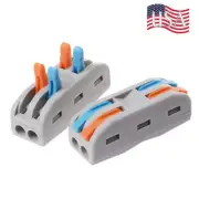 5Pcs 2 Conductor 28-12AWG Compact Splicing Wire Connector Terminal with Colored