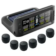 Elinz Solar Powered Tyre Pressure Monitoring System Trailer Caravan TPMS 6 External Sensors