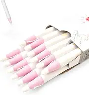 COELO Peel-Off China Markers White 12 Pack (Dozen) Grease Marking Pencil Single Color Wax Markers Drawing Crayons Rock Wood Paper Fabric Plastic Glass Mugs Canvas Glass Non-Sharpening Marker