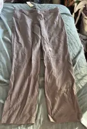 Eileen Fisher Gray Pull On Stretch Pants Sz L NWT