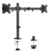 13"-27" Dual Screen Monitor Stand Computer Display Desk Mount Holder