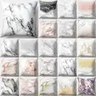 Marble Print Pillowcase Sofa Home Decoration Pink Black Patchwork Cushion Cover