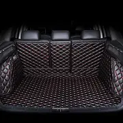 Car Leather Cargo Liners for Kia Sportage (QL) / KX5 2015 2016 2017 2018 2019 2020 2021, Full Coverage All Weather Rear Trunk Liner Mats Protector Boot Mats,BlackRed