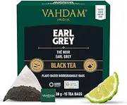 VAHDAM, Earl Grey Citrus, 15 Tea Bags | 100% Natural, Long Leaf Pyramid Tea Bags | Aromatic & Delicious, Black Tea Mixed with Natural Bergamot Oil | Packed at Source | Iced Tea Bags