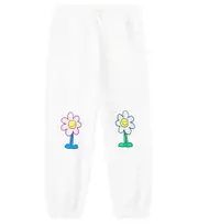 [Stella McCartney Kids] Stella McCartney Kids Printed cotton jersey sweatpants Y 4 white