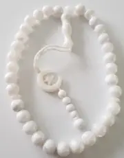 Tasbih White Marble Look Collection Tasbeeh, MISBAHA ROSARY WORRY 33Large BEADS