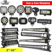 12V 24V LED Work Light Bar Flood Spot Lights Driving Offroad Car Truck UTE 4WD
