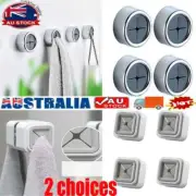 Push In Tea Towel Holder Grip Hook Chrome Self Adhesive Kitchen Cloth Clip
