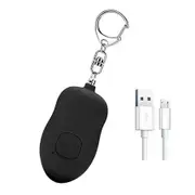 Rechargeable Safe Sound Personal Alarm,140dB Self Defense Keychain with LED Light, Women Personal Alarm SOS Safety Alert Device Key Chain to Carry (Black)