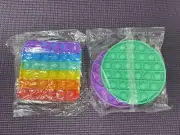 3 Pack Pop On It Push Sensory Fidget Stress Relief Toy - 2 Shapes
