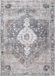 Polar Grey Machine Washable Rug