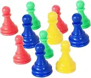 Gogogmee Board Game Accessories 64pcs Plastic Chess Pieces Mixed Checker Plastic Checker Chess for Boys and Girls