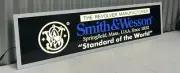 SMITH & WESSON REVOLVER LIGHT UP PREMIUM FLAT HANGING SIGN LIGHT LED